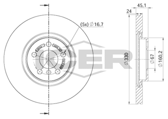 Fren Disk Ayna Ön Sağ ve Sol AP B2079VR  34116799353 34116860961 34116865713 34 11 6 799 353 34 11 6 865 713