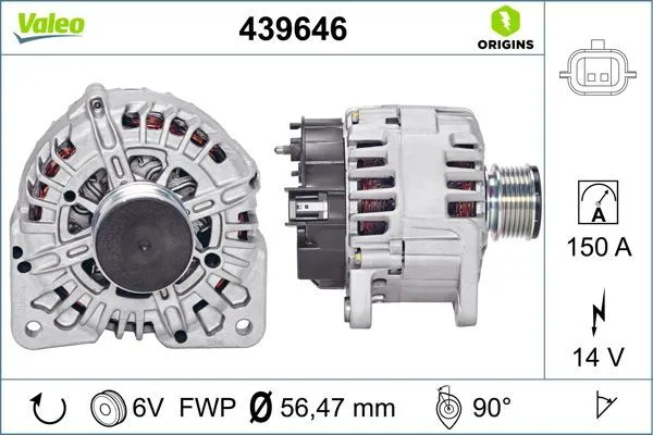 Alternatör  VALEO 439646