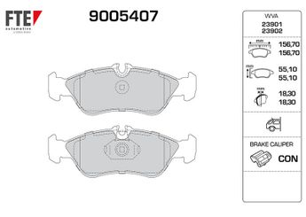 Fren Disk Balata Arka FTE 9005407  2D0698451 24204020 0024204020 24206020 0024206020 44202720 0044202720 A0024204020 A0024206020 A0044202720