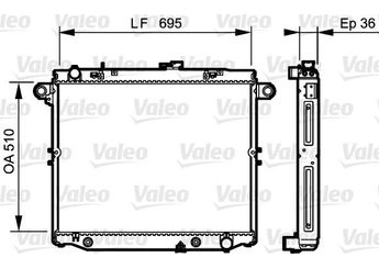 Su Radyatörü  VALEO 734190  1640017380 1640066120 16400-66120 1640066121 16400-66121