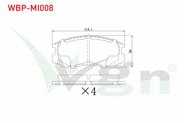 Fren Disk Balata Ön WGN WBP-MI008