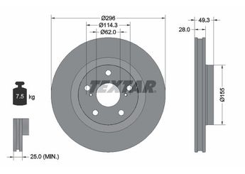 Fren Disk Ayna Ön Sağ ve Sol EUROREPAR 1622807280  1622807280 4351202250 4351206090 4351206100 4351206120 4351206121 4351206150 4351233130 4351233140 4351242050 4351242090 4351242100 4351206140 435120F040 435120R030 435122090