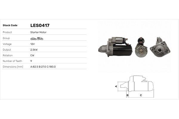 Marş Dinamosu  LUCAS ELEKTRIK LES0417