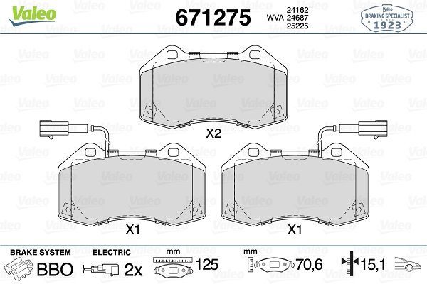 Fren Disk Balata Ön Alfa Romeo 4C (643)(2013->)  VALEO 671275