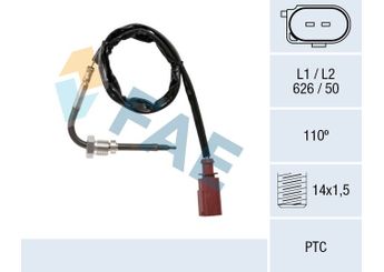 Egzoz Sıcaklık Sensörü  MAHER 22869  3L906088FF 137045 2507045 3K906088A 03K 906 088 A 3L906088DF 03L 906 088 DF 3L906088DP 03L 906 088 DP 03L 906 088 FF 3L906088HG 03L 906 088 HG