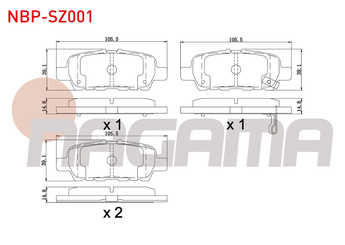 Fren Disk Balata Arka NAGAMA NBP-SZ001  