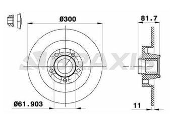 Fren Disk Ayna Arka Sağ ve Sol BRAXIS AD0388  402020003R 432000015R