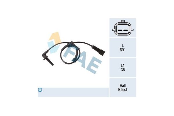 Abs Sensörü Ön Sağ veya Sol FAE 78273