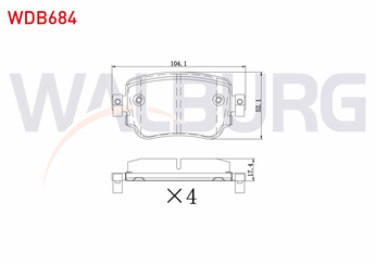 Fren Disk Balata Arka WALBURG WDB684  