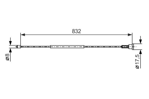 El Fren Teli Arka Sağ BOSCH 1 987 477 661