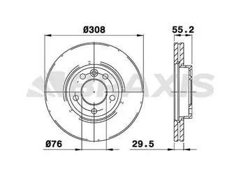 Fren Disk Ayna Ön Sağ ve Sol BRAXIS AD0123  7H0615301D