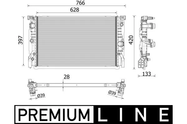 Su Radyatörü  BMW 8 Serisi Coupe (G15)(2018->)  MAHLE CR 2223 000P