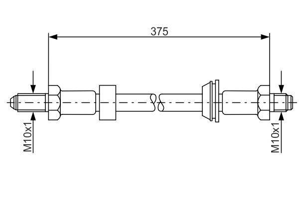 Fren Hortumu Ön Sağ veya Sol Ford Escort 3/5 Kapı/S.Wagon/Cabr./Express (1981->)  BOSCH 1 987 476 023