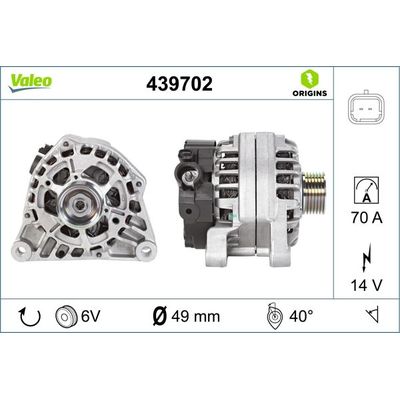 Alternatör  Citroen C3 (04.2002->)  VALEO 439702