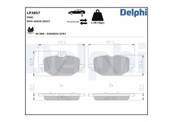 Fren Disk Balata Arka DELPHI LP3857  4201104 0004201104 A0004201104