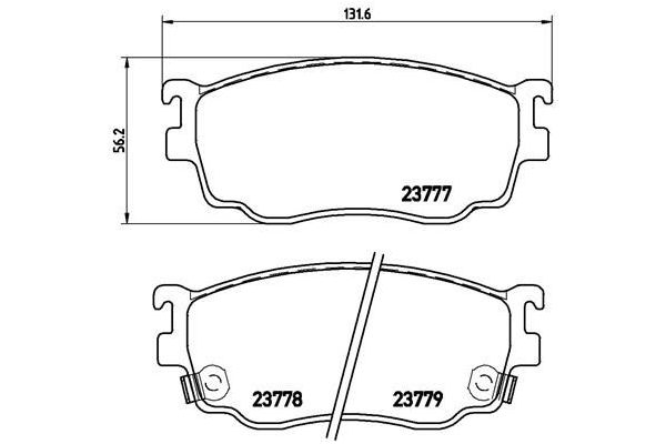 Fren Disk Balata Ön Mazda 626 Sedan (GF)(04.1997->)  BREMBO P 49 026