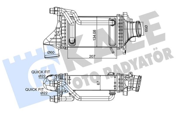 Turbo Radyatörü  Mercedes C -Serisi Coupe (BM 205)(12.2015->)  KALE 375960