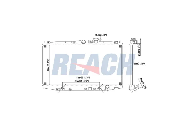 Su Radyatörü  Honda Accord (CG7-9/CH1-7)(10.1998->)  MAHER 10441