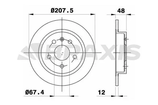 Fren Disk Ayna Arka Sağ ve Sol BRAXIS AE0370