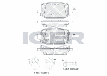 Fren Disk Balata Arka OTOZONE FDA9105-R  440604785R 4406000Q4A D40606RA0B