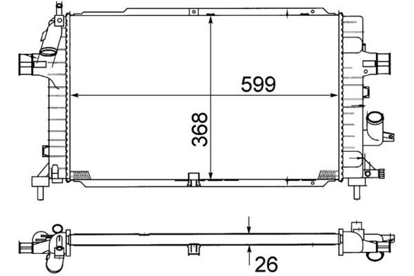 Su Radyatörü  Opel Astra H GTC (2004->)  MAHLE CR 1687 000S