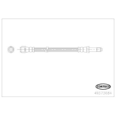 Fren Hortumu Arka Sağ veya Sol Mercedes C -Serisi Sedan (BM 204)(01.2007->)  CORTECO 49373684