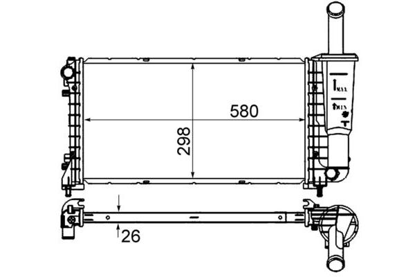 Su Radyatörü  Fiat Punto (188) 3/5 Kapı (06.2003->)  MAHLE CR 843 000S