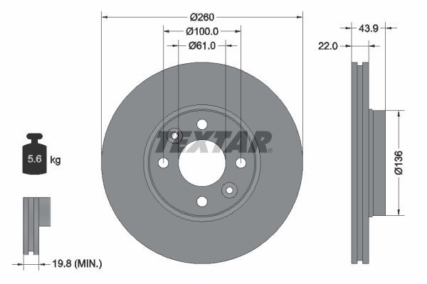 Fren Disk Ayna Ön Sağ ve Sol Nissan Almera (G15RA)(12.2012->)  EUROREPAR 1618869280