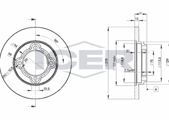 Fren Disk Ayna Ön Sağ ve Sol KALE BALATA TFD00171  DA0133251 KK15033251 MDA0133251 DA01-33-251 KK150-33-251 MDA01-33-251 DA0133251X DA01-33-251X