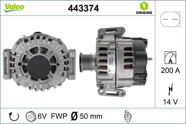 Alternatör  VALEO 443374