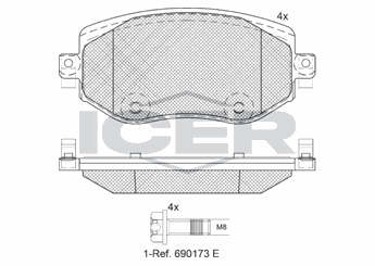 Fren Disk Balata Ön RENAULT ORJINAL 410603407R  410603407R 41 06 034 07R