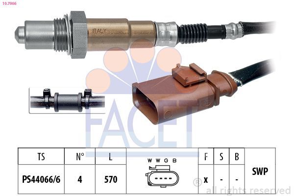 Oksijen (Lambda) Sensörü  Volkswagen Golf V Variant (1K5)(05.2007->2009)  FACET 10.7966