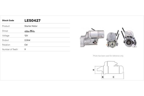 Marş Dinamosu  LUCAS ELEKTRIK LES0427
