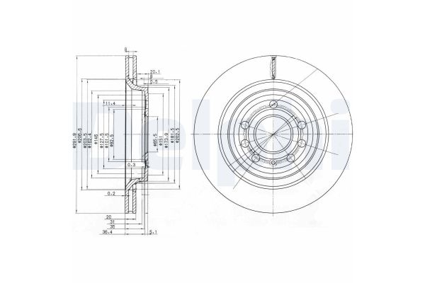 Fren Disk Ayna Arka Sağ ve Sol Saab 9-3 Cabriolet (2008->)  DELPHI BG3886C