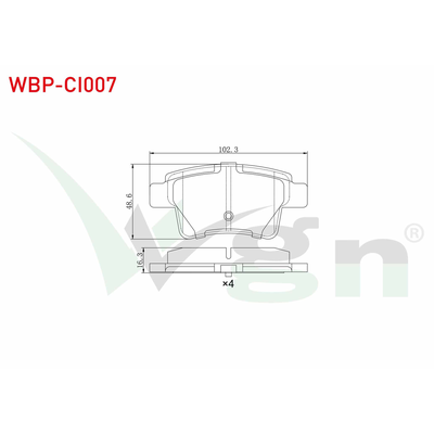 Fren Disk Balata Arka WGN WBP-CI007