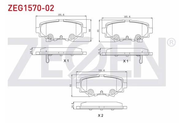 Fren Disk Balata Arka Mazda 3 Sedan (BM/BN)(07.2013->)  ZEGEN ZEG1570-02