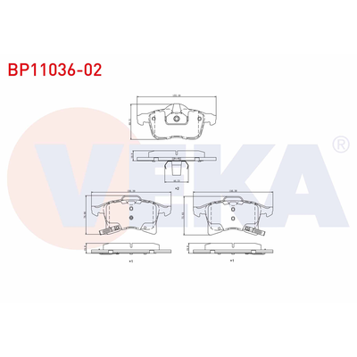Fren Disk Balata Ön Opel Meriva (2003->)  VEKA BP11036-02