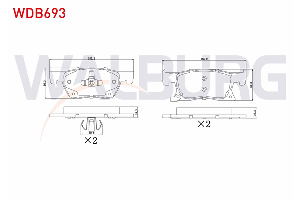 Fren Disk Balata Ön Opel Astra K Sports Tourer (10.2015->)  WALBURG WDB693