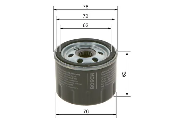 Yağ Filtresi  Ford Focus 4/5 Kapı (CGE)(2018->)  BOSCH F 026 407 279