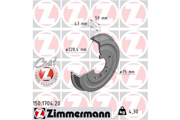 Kampana Arka Sağ veya Sol BMW 3 Serisi Compact (E36)(1994->)  ZIMMERMANN 150.1704.20