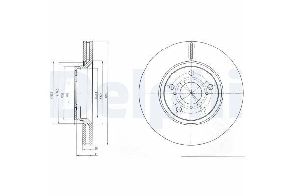 Fren Disk Ayna Ön Sağ ve Sol Toyota Verso (AUR2/ZGR2)(2009->)  DELPHI BG4236C