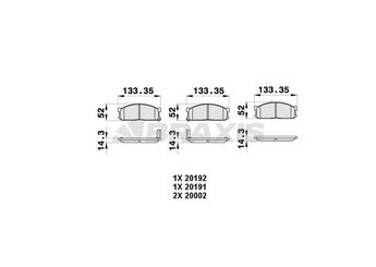 Fren Disk Balata Ön BRAXIS AB0454  K71F3328Z K70Y3328Z 0K70Y-33-28Z 0K71F-33-28Z SGY33323Z