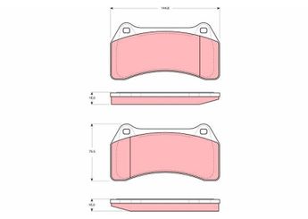 Fren Disk Balata Ön TRW GDB1512  GDB1512 2C224018 C2C11648 C2C2018 C2C24018 C2C8365