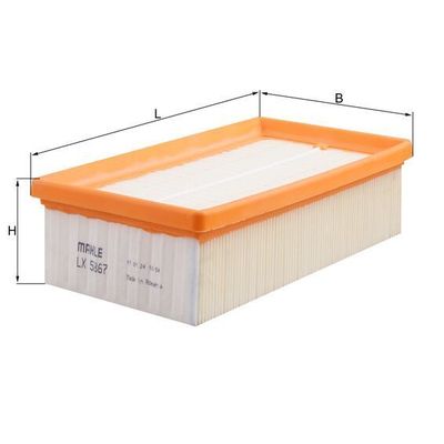 Hava Filtresi  Dacia Duster II (01.2018->)  MAHLE LX 5867