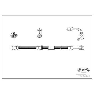 Fren Hortumu Ön Sağ Honda Civic 3/4 Kapı (EJ/EK)(09.1995->)  CORTECO 19032895