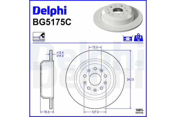 Fren Disk Ayna Arka Sağ ve Sol Jeep Wrangler / Wrangler Unlimited (JL)(2018->)  BLUE PRINT ADA104382