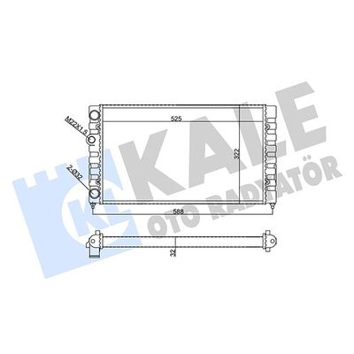 Su Radyatörü  Fiat Linea (110)(2007->)  KALE 355605