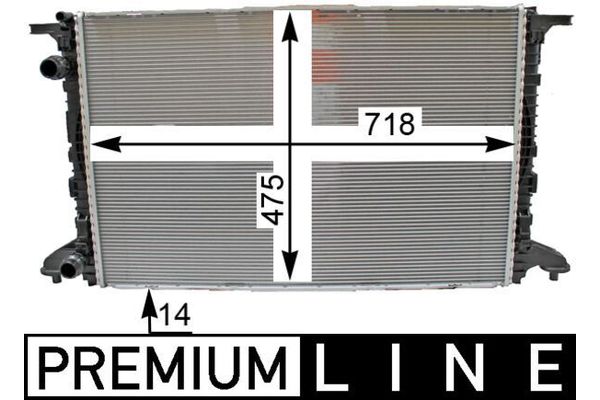 Su Radyatörü  Audi A5 Coupe (F5P)(10.2019->)  MAHLE CR 2176 000P