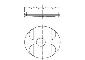 Piston (89.00MM-0.50) (0.20MM KISA)  MAHLE 001 04 11  6040300517