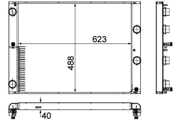 Su Radyatörü  BMW M6 Serisi Cabrio (E64)(2006->)  MAHLE CR 1158 000P